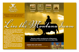 montana ranch website screenshot